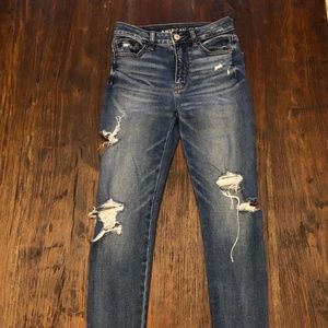 American Eagle Super Stretch Ripped Skinny Jeans
